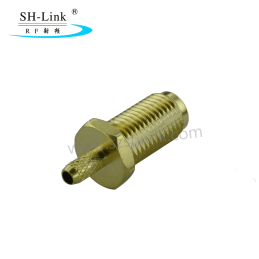14mm screw thread SMA female connector for RG174 RG316 With apron, waterproof